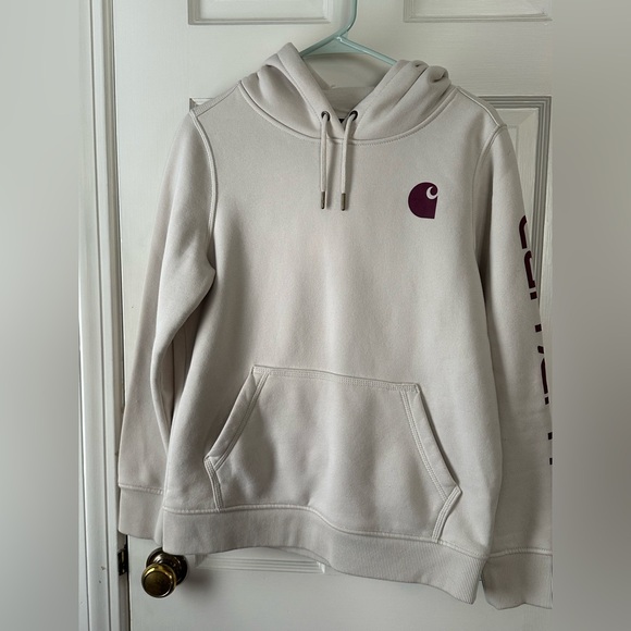 Carhartt Womens Relaxed Fit Midweight Logo Sleeve Graphic Sweatshirt - Picture 2 of 11